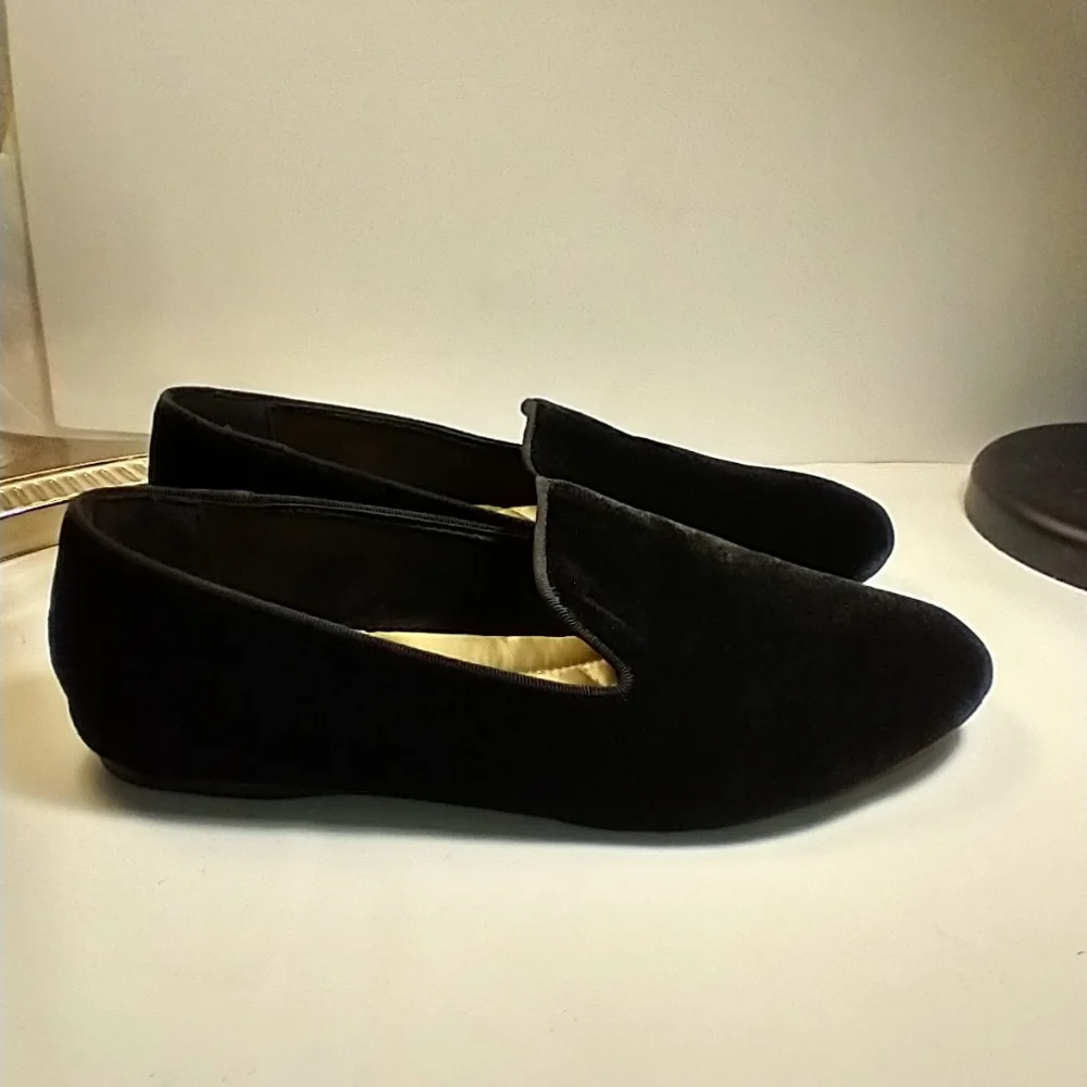 Birdies The Starling Black Velvet Loafers Shoes Women's sz 10.
